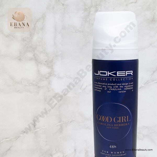 اسپری بدن زنانه جوکر مدل Good Girl – حجم 200 میلی‌لیتر – رایحه‌ای گرم و فریبنده – الهام گرفته از عطر Good Girl.۲
