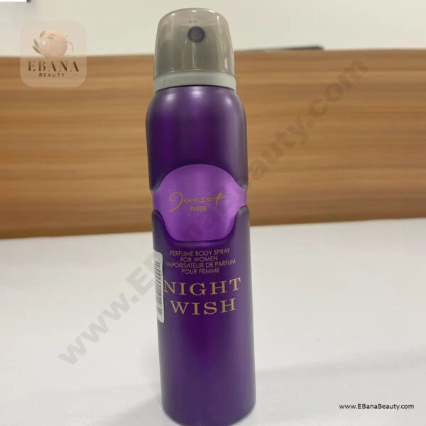 اسپری بدن زنانه ژک ساف مدل Night Wish – رایحه گلی و شرقی – حجم 150 میلی‌لیتر.۳