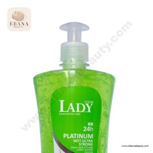 ژل مو پمپی لیدی کالر مدل پلاتینیوم حجم 750 میلی‌لیتر.۲